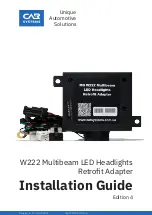 Предварительный просмотр 1 страницы Car System's W222 Installation Manual