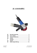 Carat DUSTEC JC-1250 User Manual предпросмотр