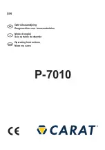 Carat P-7010 Operating Instructions Manual предпросмотр