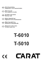 Carat T-5010 Operating Instructions Manual предпросмотр