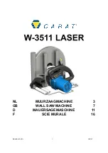 Preview for 1 page of Carat W-3511 Laser Operator'S Manual