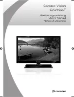 Предварительный просмотр 1 страницы Caratec Vision CAV192LT User Manual