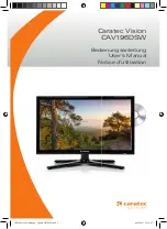 Preview for 1 page of Caratec Vision CAV196DSW User Manual