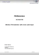 Preview for 1 page of Caraudio-Systems AC-AUX-FM Manual