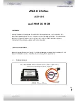 Caraudio-Systems AUX-101 Manual preview