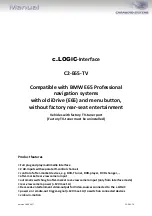 Preview for 1 page of Caraudio-Systems c.LOGiC C2-E65-TV Manual