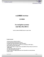 Предварительный просмотр 1 страницы Caraudio-Systems c.LOGiC C2-RNSE Manual