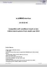 Caraudio-Systems c.LOGiC C4-LR12-NC Manual предпросмотр