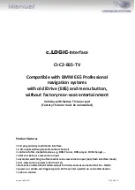 Предварительный просмотр 1 страницы Caraudio-Systems c.LOGiC CI-C2-E65-TV Manual