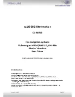 Caraudio-Systems c.LOGiC lite C1-MFD3 Manual preview