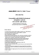 Caraudio-Systems dvbLOGiC DT3-CXC-TV1 Manual preview