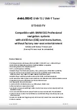 Caraudio-Systems dvbLOGiC DT3-E65-TV Manual preview