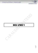 Preview for 1 page of Caraudio-Systems MD-VW01 Instruction Manual