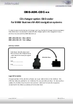 Preview for 1 page of Caraudio-Systems OBD-ASK-CDC Series Manual