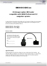 Предварительный просмотр 1 страницы Caraudio-Systems OBD-CIC-CDC Series Manual