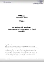 Preview for 1 page of Caraudio-Systems TF-LR15 Manual