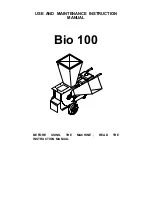 Предварительный просмотр 1 страницы Caravaggi Bio 100 Use And Maintenance Instruction Manual