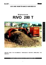 Preview for 1 page of Caravaggi RIVO 280 T Use And Maintenance Handbook