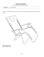 Caravan canopy Zero Gravity Chair Instruction Manual preview