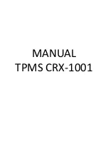 Carax TPMS CRX-1001 Manual preview