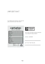 Preview for 4 page of Carbatec JN-XC300C Manual