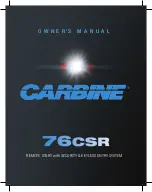 Carbine 76CSR Owner'S Manual preview