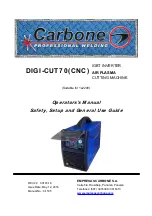 CARBONE DIGI-CUT70 Operator'S Manual предпросмотр