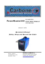 Предварительный просмотр 1 страницы CARBONE PowerMaster205 Operator'S Manual