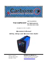 Предварительный просмотр 1 страницы CARBONE TIG160PDCHF Operator'S Manual