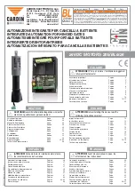 Cardin Elettronica 205/BLi824 Instruction Manual предпросмотр