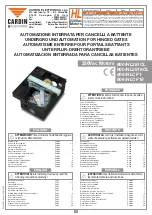 Preview for 1 page of Cardin Elettronica 800/HL2518CL Manual