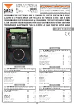 Предварительный просмотр 1 страницы Cardin Elettronica PRG900 Series Instruction Manual