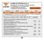 Предварительный просмотр 1 страницы Cardin Elettronica RADIOSHIELD CDR4 Manual