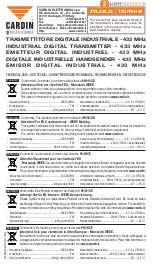 Preview for 1 page of Cardin Elettronica ZVL528.00 Manual