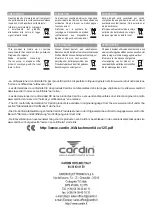 Preview for 16 page of Cardin RAP4E Instruction Handbook And Spare Parts Catalogue