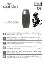 Preview for 1 page of Cardin VEDO 180 Installation Instructions Manual