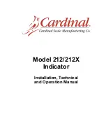 Cardinal 212 Series Installation, Technical And Operation Manual предпросмотр