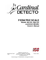 Cardinal Detecto 459-CH Owner'S Manual preview