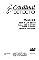 Cardinal Detecto 6855 Operating Instructions Manual preview