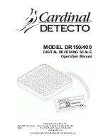 Cardinal Detecto DR150 Operation Manual preview