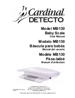 Preview for 1 page of Cardinal Detecto MB130 User Manual