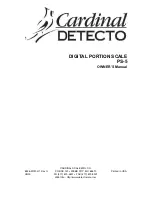 Preview for 1 page of Cardinal Detecto PS-5 Owner'S Manual