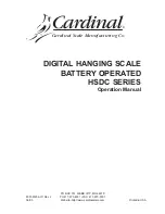 Cardinal HSDC series Operation Manual preview
