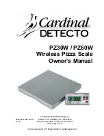 Preview for 1 page of Cardinal PZ30W Owner'S Manual