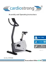 CARDIOSTRONG BX40 Assembly And Operating Instructions Manual preview