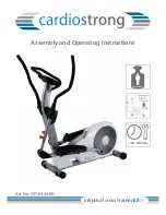 CARDIOSTRONG CST-EX40-BG Assembly And Operating Instructions Manual preview