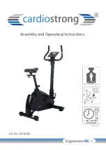 CARDIOSTRONG Ergometer BX30 Assembly And Operating Instructions Manual preview