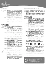 Preview for 2 page of Care & Independence COMFORT VALUE CVT User Manual