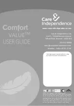 Preview for 6 page of Care & Independence COMFORT VALUE CVT User Manual