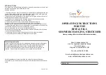 Предварительный просмотр 1 страницы Care & Independence SWS 140 Operating Instructions